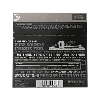 D'Addario EHR370 Half Round Medium Electric Guitar Strings 11-49 image 2