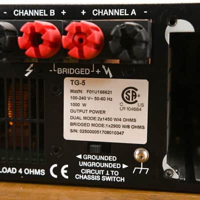 Electro-Voice (EV) TG-5 120V 2-Channel Tour Grade Power Amplifier CG01YB0 image 10