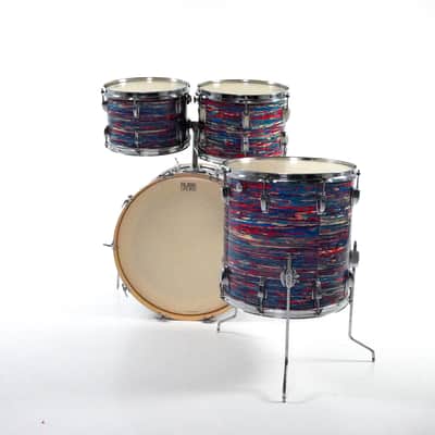 Ludwig 4-Piece Kit in Psychedelic Red 1971-1975 22,12,13,16 image 4