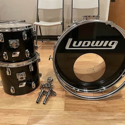 Ludwig 12/13/22 Rocker USA Drum Kit Set in Piano Black image 1