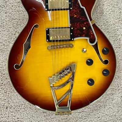 D'Angelico Excel SS Electric Guitar #DAESSITBGTCBE Iced Tea Burst w/Case image 3