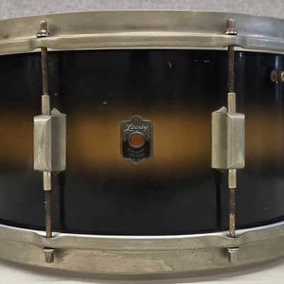 Vintage Leedy Broadway Parallel 6.5 x 14" Snare Drum Duco Finish Original VG image 5