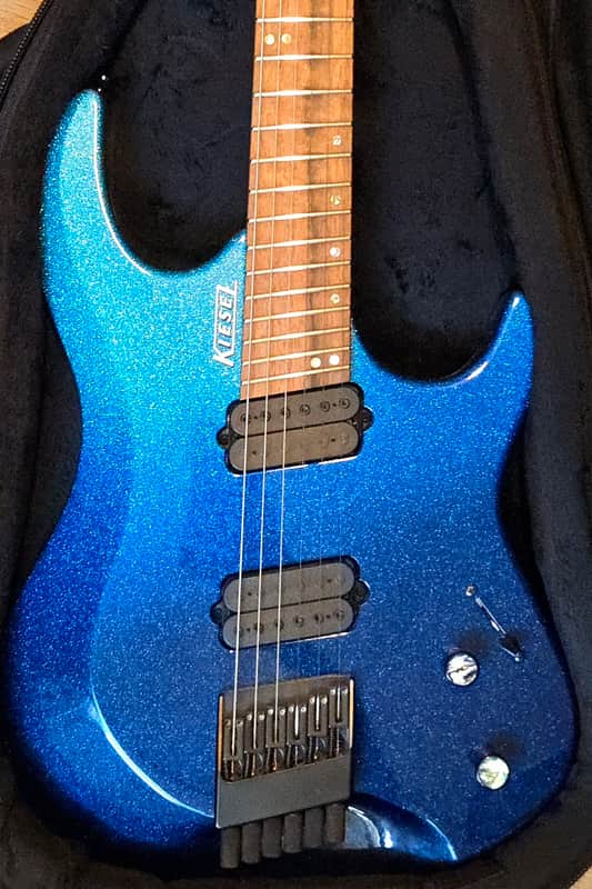 Kiesel Osiris OM6 Multiscale Headless Custom Blue Gradient 6-String Electric Guitar image 1