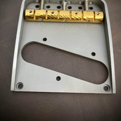 Van Dyke-Harms Telecaster Bridge w/front attachment points and Monolithic Saddle Combo 2023 - Stainless Steel image 5