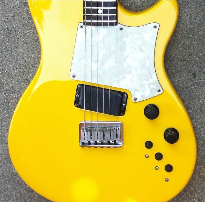 1989 Fender Branded RR8 Yellow Heartfield with Heartfield Case image 1