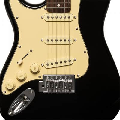 Stagg SES-30 BK 3/4LH Standard "S" 3/4 Size Maple Neck 6-String Electric Guitar for Left Hand Player image 4