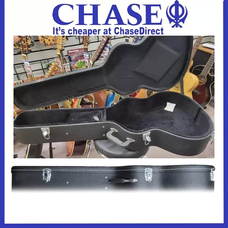 Chase Deluxe Dreadnought | Acoustic | Classical Guitar Hard Wood Case ~ Padded image 1