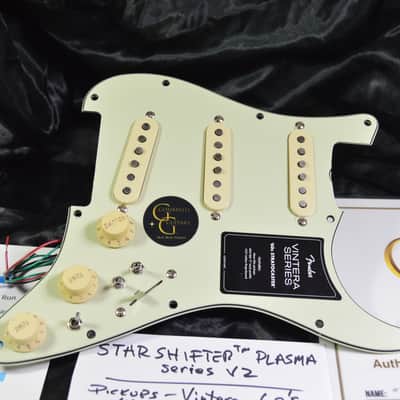 "VULCAN" 60S Hot Wired Fender Loaded Stratocaster Pickguard STARSHIFTER™ PLASMA image 16