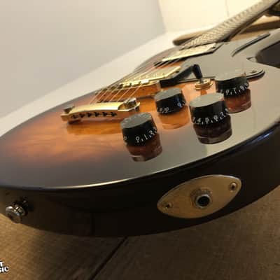 Washburn WI-64DL Idol Singlecut Electric Guitar Quilt Top Tobacco Sunburst image 7