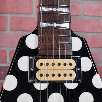 Jackson USA Randy Rhoads Tribute Flying V Black With White Polka Dots 1999 w/OHSC image 13