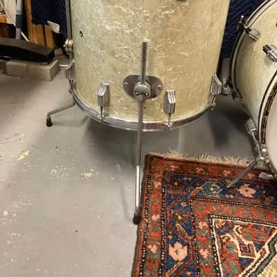 Vintage 1960’s Rogers Holiday Drum Set 20 12 16 Beavertail Lugs image 5