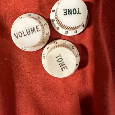 Vintage Fender Stratocaster Pre CBS 1954-65 - White Guitar Knobs image 1