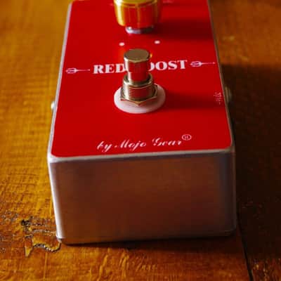 Red-Boost Effect Pedal-Treble-Booster-Rangemaster-By-Mojo-Gear-Germanium-boost-pedal image 3