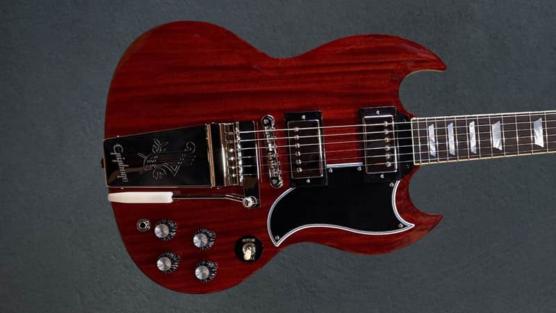 Epiphone "Inspired by Gibson Custom" 1964 SG Standard Reissue w/Maestro Vibrola - Cherry Red image 1