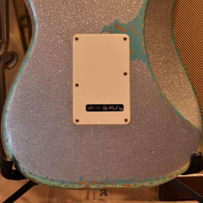 American Fender Stratocaster Silver Sparkle Heavy Relic Custom Shop Texas Specials HSS image 8
