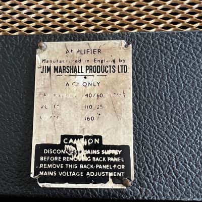 Marshall 50w Small box empty 1972 image 8