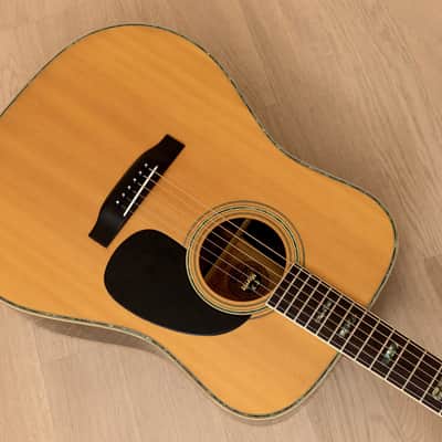 1970s Morris W-50 Vintage Dreadnought Acoustic Guitar, Spruce & Rosewood w/ Case, Japan image 9