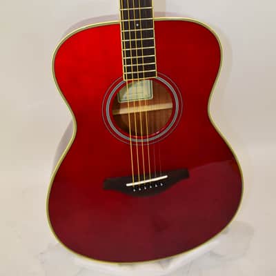 Yamaha FS-TA TransAcoustic Concert Acoustic Electric Guitar, Ruby Red image 2