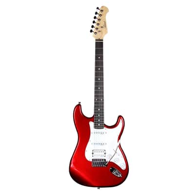 Artist AS1 Candy Apple Red Electric Guitar w/ Humbucker & Accessories with 10 Watt Amp image 2