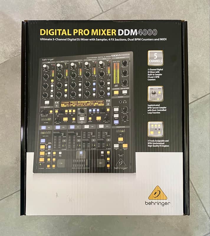 Behringer DDM4000 Professional 4-Channel Digital DJ Mixer with Sampler 2010s - Black image 1