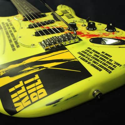 Custom Painted and Upgraded Fender Squier Strat CXS Series Custom  Aged and Worn With Graphics And Matching Headstock image 19