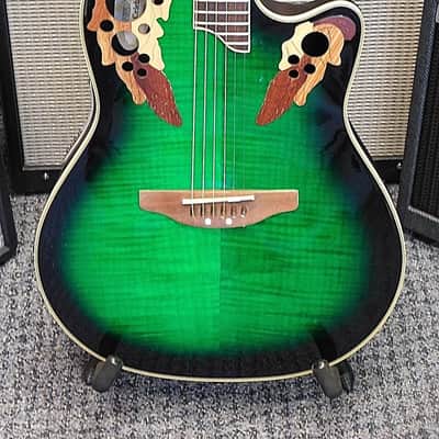 Ovation Celebrity CS257 Acoustic-Electric w / Case! Green Burst! image 2