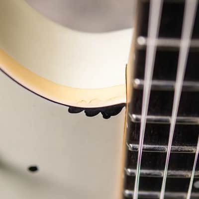 EVH Limited Edition Wolfgang Special Striped Series Electric Guitar - Distressed Ivory image 14