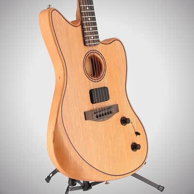 Fender Certified Pre-Owned American Acoustasonic Jazzmaster All-Mahogany, Ebony Fingerboard, Natural (L9) (9781A) image 4