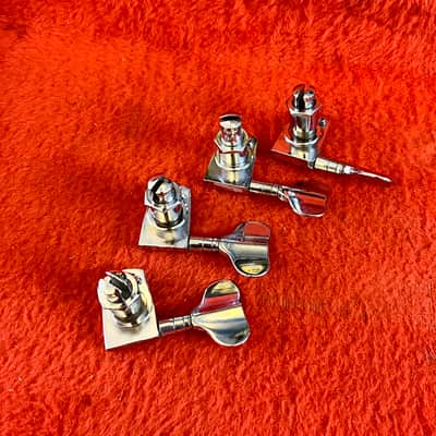 Schaller 4 In line bass guitar tuners 1970’s - Chrome original vintage fender precision Jazz image 2
