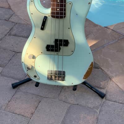 Nash Left Handed Pbass 2018 Sonic Blue image 11