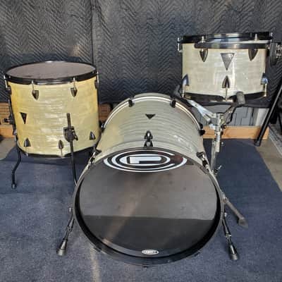 OCDP Venice drumset 3pc White Marine Pearl Orange County percussions 20/16/12 image 1