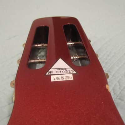 Artisan lap steel red metal flake with upgrades. image 5