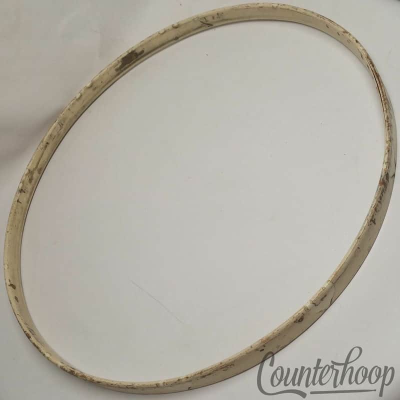*Gretsch 27 1/4" Bass Drum Hoop/Rim 3-Ply Maple Wood White Vintage 10s Brooklyn* image 1