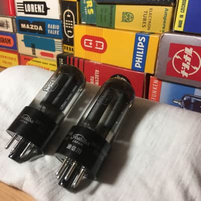 2 NOS Matched Toshiba 5Y3 Rectifier AudioTubes Vintage Smoke Glass ~ 2 Pairs Available ~ Direct Japan import Carefully Curated Grail Tone image 1