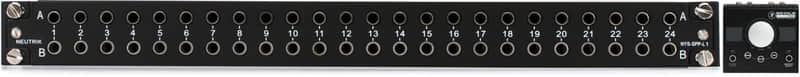 Neutrik NYS-SPP-L1 48-point 1/4" TRS Balanced Patchbay Bundle with Mackie Big Knob Passive 2x2 Studio Monitor Controller image 1