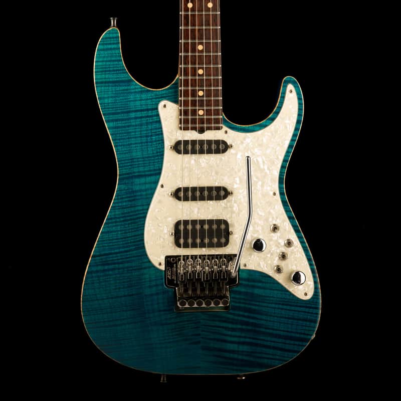 Pre Owned 1991 Tom Anderson Drop Top HSS Flametop Translucent Blue With Case image 1