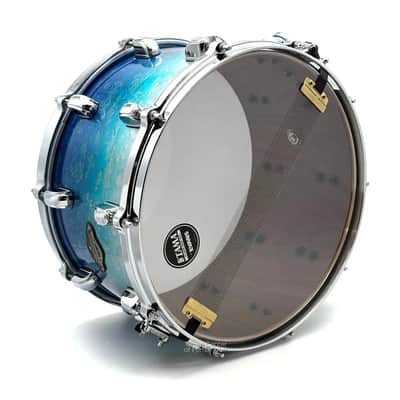 Tama Starclassic Walnut/Birch Snare Drum 14x8 Molten Blue Ice Fade image 3