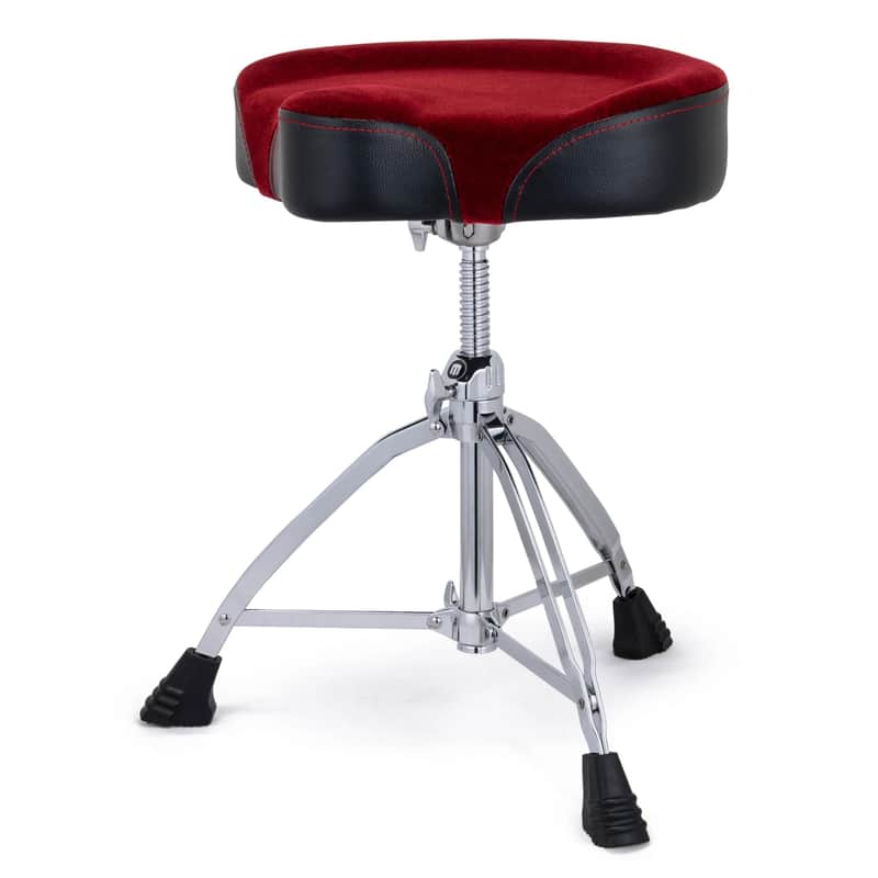 Mapex T865SER Drum Stool - Saddle Seat / Red Cloth Top image 1