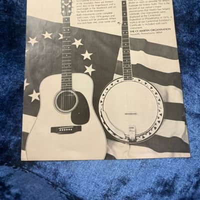 Martin D-76 CF Martin Bi-Centennial Guitar 1976 - Three-piece Rosewood back, herringbone backstrips, rosette soundhole, thirteen pearl stars in ebony fingerboard, and pearl eagle in headstock. image 15