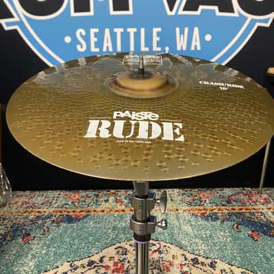 Paiste Scott Rockenfield's Queensrÿche, 18" Rude, 2002 Crash/Ride B, Cracked, Autographed! (#4) 1990s image 1