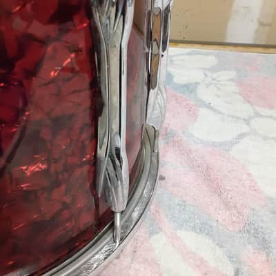 Premier Marching Snare 14x12" 1980s - Red image 10