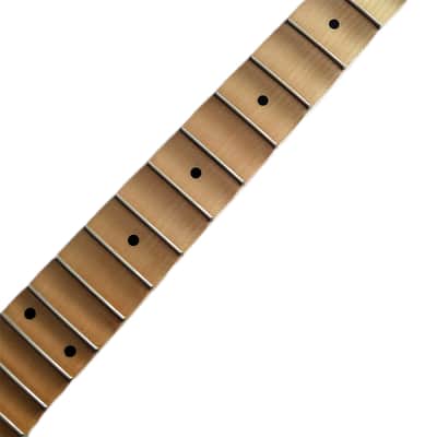 Full Scalloped Maple Guitar Neck,22-Fret Reverse Headstock image 4