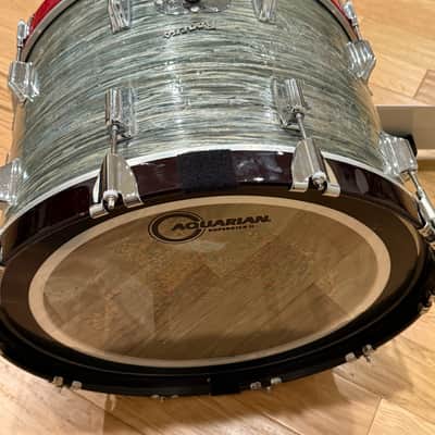 Vintage Rogers Fullerton 14x22 Bass Drum in Blue Strata (Rm4) image 6