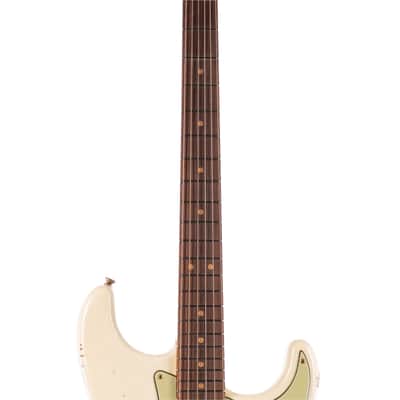 Fender Custom Shop Limited Edition 1964 L-Series Stratocaster Heavy Relic Aged Olympic White (915) image 7