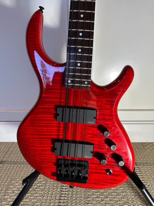 Tobias Toby Deluxe-IV Active 4-String Bass Trans Red | Reverb