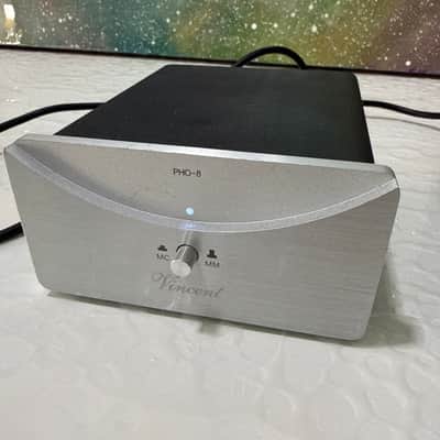 Vincent PHO-8 Phono Amplifier with PHO-8 MC MM Power Supply Silver Face image 4