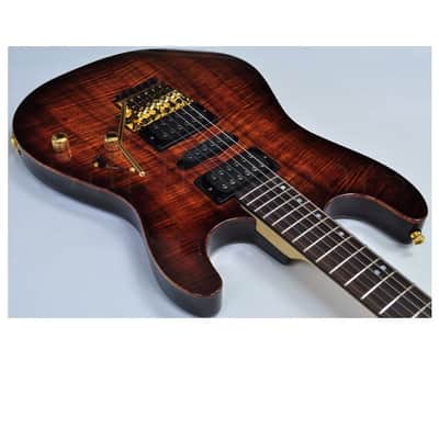 Schecter CET Koa Top USA Custom Shop Electric Guitar Tobacco Burst image 18