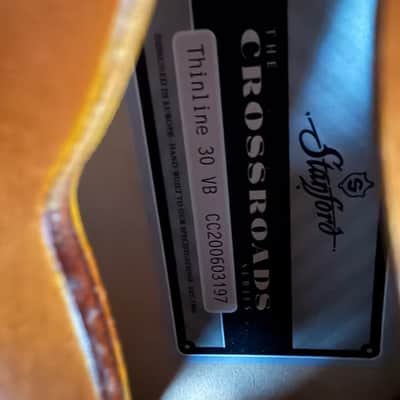 Stanford CR Thinline 30 VB 2,8 kg P90 Bigsby Tremolo inkl. original Koffer imagen 11