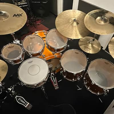 DW Collector’s Series Custom 2001 - Tangerine Halo Flake with Hardware and Hard Shell Cases image 5