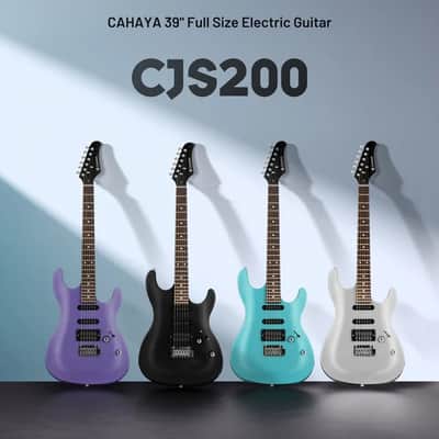 Cahaya Electric Guitar ST Series CJS200B/BL 4 Color Optional - Black image 4